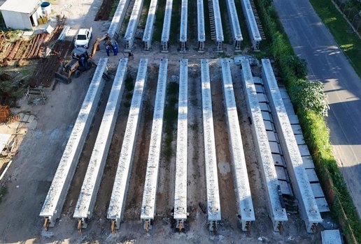 Vigas viaduto industrias