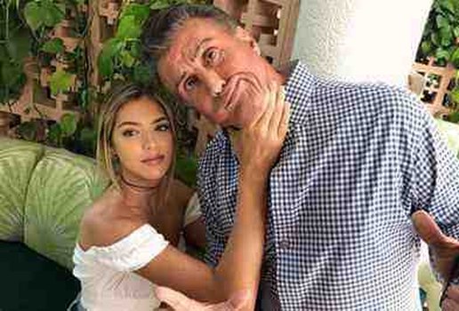 Sylvester Stallone e a filha