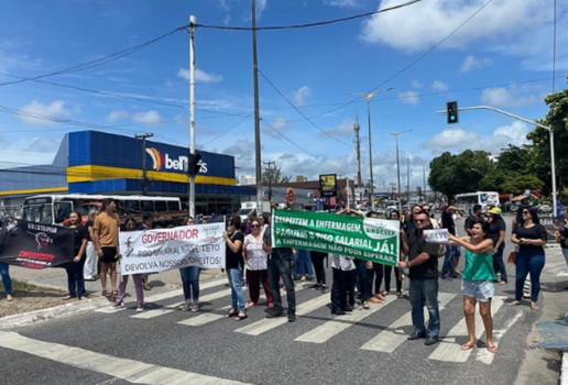 Protesto enfermeiros joao pessoa foto reproducao instragram