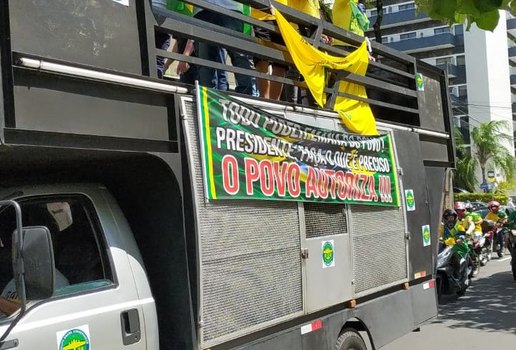 Protesto realizado por apoiadores de Bolsonaro
