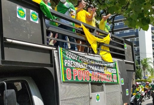 Protesto realizado por apoiadores de Bolsonaro