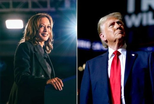 Kamala trump foto reproducao campanhas eleitorais