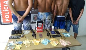Quatro homens sao presos suspeitos de trafico de drogas em Joao Pessoa