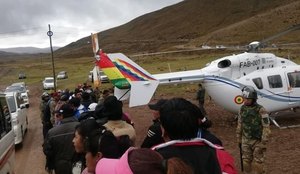 Helicoptero com Evo Morales sofre pane e faz pouso de emergencia