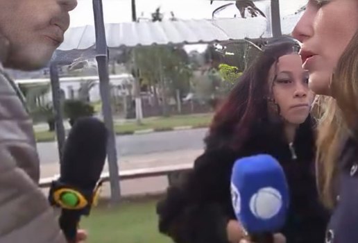 Reporteres da band e da record trocam empurroes discutem 3474