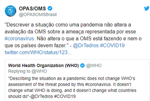 OMS pandemia