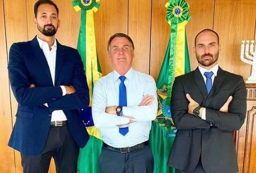 Maurício Souza, Jair Bolsonaro e Eduardo Bolsonaro