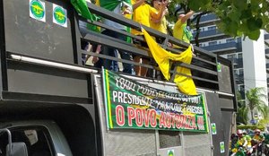 Protesto realizado por apoiadores de Bolsonaro