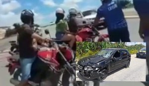 Vídeo flagra momento em que carro atinge motociclistas em Pernambuco