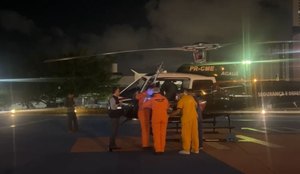 Helicóptero resgata vítima de acidente em Santa Luzia para hospital de JP