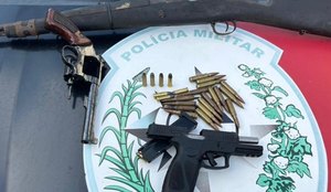 PM apreende fuzil, revólver e pistola no Centro de João Pessoa