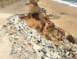 avanço do mar baía da traição