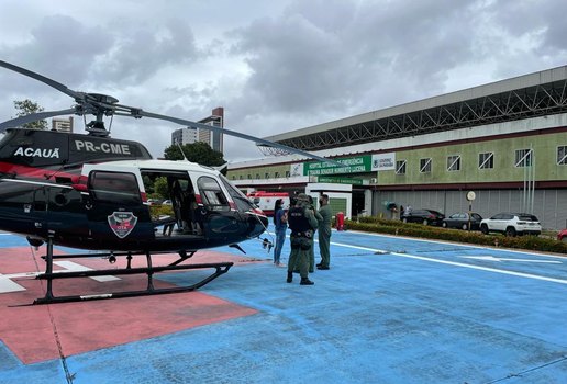 Motociclista é resgatado de helicóptero após colisão frontal, na PB