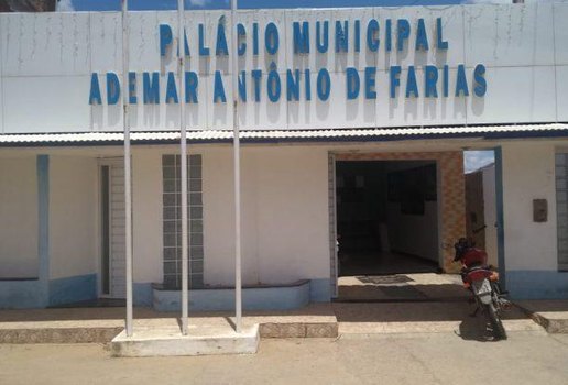 Fachada da Prefeitura Municipal de Alcantil, na Paraíba