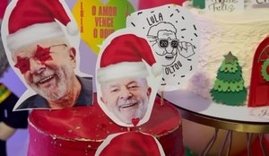 Família troca Papai Noel por Lula em decoração natalina na Paraíba