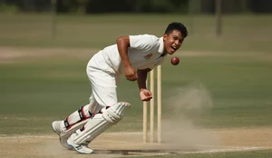 Jogador criquete bolada treino ideogram