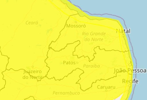 Alerta engloba 213 municípios paraibanos