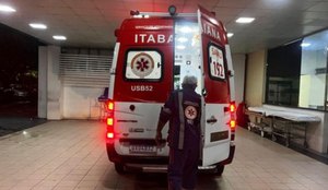 Vítima foi socorrida ao Trauma de João Pessoa em uma ambulância do Samu