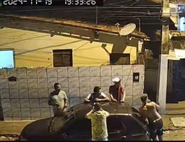 CAMERA REGISTRA MOMENTO EM QUE HOMEM É BALEADO NO RANGEL