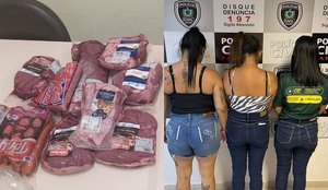 Mulheres são presas por aplicar "golpe da carne" em supermercado de João Pessoa