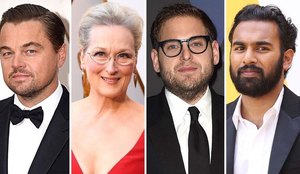 Leonardo Di Caprio Meryl Streep Jonah Hill and Himesh Patel split Getty H 2020 1602614781 928x523