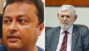 Jackson Macêdo (à esq) e o deputado federal Luiz Couto (à dir)