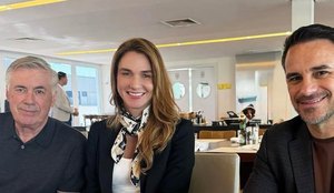 Sexta feira de muito futebol e boas conversas A presidente da FPF e vice presidente da CBF Mich