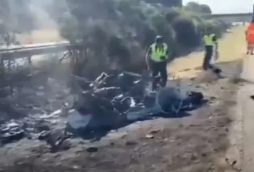 Veja como ficou o carro de Diogo Jota apos acidente