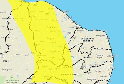 O alerta é válido para cidades localizadas no Sertão da PB.