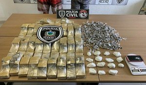 Policia Civil prende dupla com mais de 30 quilos de drogas em Sape