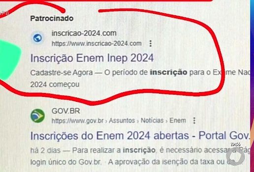 Inscricao falsa do enem 2024