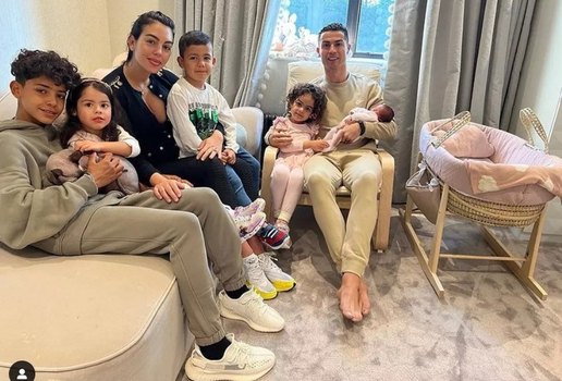 Cristiano Ronaldo e família.