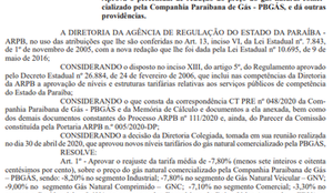 RESOLUCAO PB GAS 01 05 2020