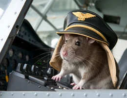 Rato piloto aviao