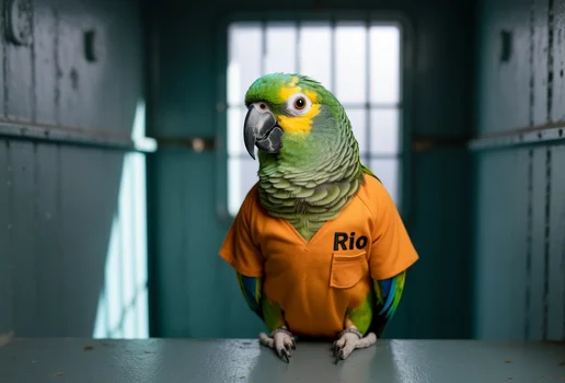 Papagaio preso gerado com ideogram