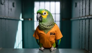 Papagaio preso gerado com ideogram