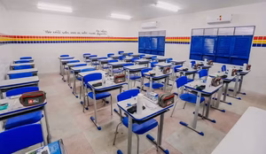 Sala de aula em escola municipal de joao pessoa