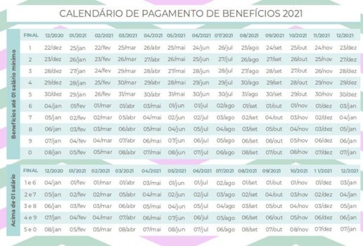 Calendario Inss