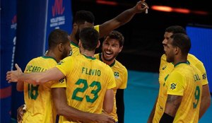 Brasil derrota EUA e segue 100 na Liga das Nacoes de volei masculino