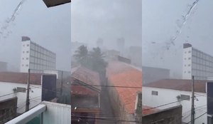 Tempestade causa prejuízos em Itaporanga, no Sertão da Paraíba