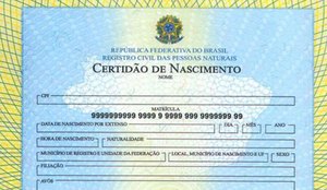 Certidao de nascimento