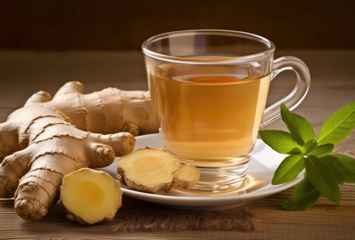 Chá verde com gengibre (Imagem: Creative World By Zain | Shutterstock)