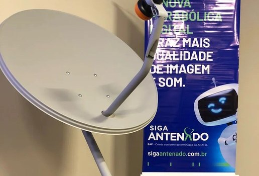 Kits de antena parabólica digital serão instalados para famílias inscritas no CadÚnico