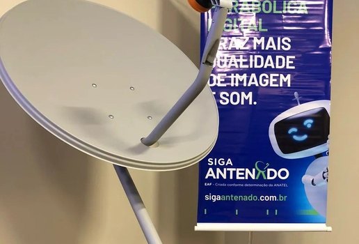 Kits de antena parabólica digital serão instalados para famílias inscritas no CadÚnico