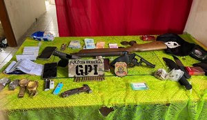 Polícia Federal apreendeu armas de fogo e munições durante a operação