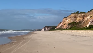 Praia do Sol, no Litoral Sul de João Pessoa, onde corpo foi encontrado.