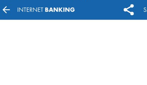 Tela do internet banking