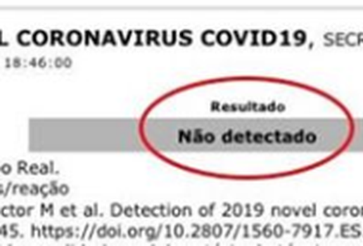 Exame negativo para coronavirus reproducao instagram