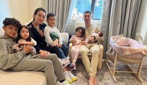 Cristiano Ronaldo e família.