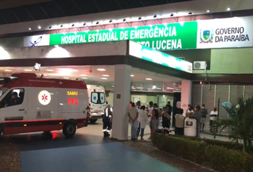 A vítima foi socorrida para o Hospital de Trauma de JP.